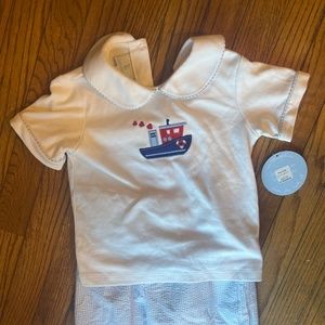 Little English Tugboat set NWT size 4T